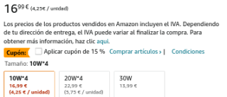 4 Aigostar Foco Led Exterior 10w,930 lúmen Impermeable IP65 por 14,44€