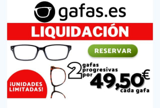 2 gafas progresivas por 49€.
