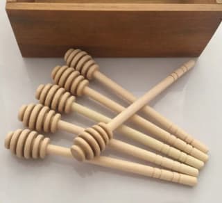 2pcs Cuchara de Miel de Madera con Mango Largo por solo 0,84€