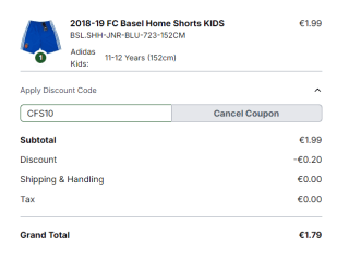 2018-19 FC Basel pantalones cortos niños por 1,79€