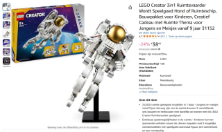 LEGO Creator 3in1 Ruimtevaarder (31152) voor €38 bij Amazon