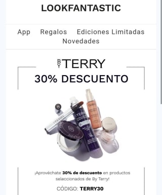 -30% DTO en marca Terry desde Lookfantastic