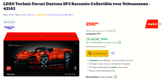 LEGO Technic Ferrari Daytona SP3 Raceauto voor €259 bij Bol.com
