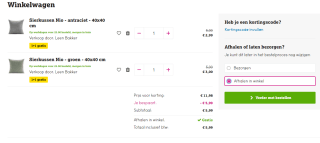 1+1 op alle sier- en woonkussens bij Leen Bakker