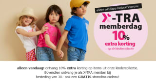10% extra korting op kinderkleding + gratis strandtas bij terStal