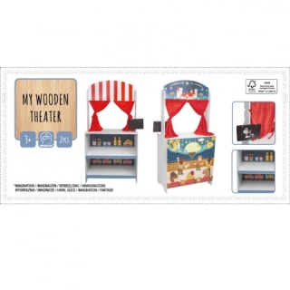 Set 2 en 1 Teatro y Mercado Madera por solo 15€