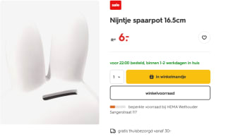 Nijntje spaarpot voor €6 bij de Hema