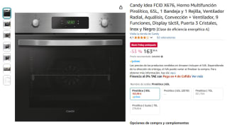 Candy Idea FCID X676 Horno Multifunción Pirolítico, 65L por 163,99€