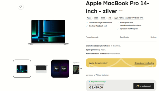 Apple MacBook Pro 14" (2023) M2 Max (12 core CPU/30 core GPU) 32GB/1TB voor €2499 bij Amac