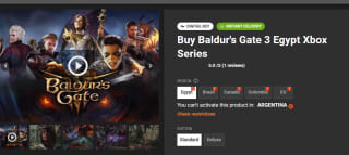 Buy Baldur's Gate 3 Xbox Series por 20.50€ - VPN Egipto