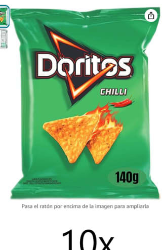 10x Doritos Chilli, 140g por 10,30€
