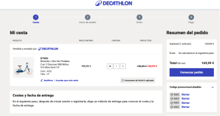 Descuento sorpresa en Bicicletas de niños en Decathlon
