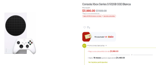 Xbox Series S 512GB SSD con descuento en Soriana