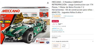 MECCANO CABRIOLET RETROFRICCIÓN - Juego Construccion con 174 Piezas por 14.85€