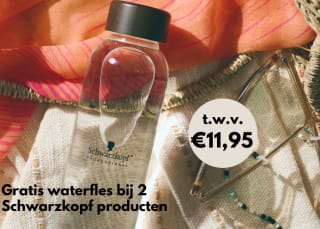 Gratis waterfles bij aankoop van 2 Schwarzkopf producten bij John Beerens
