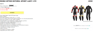 Mono Spyke Estoril Sport 2PC para mujer por 299€