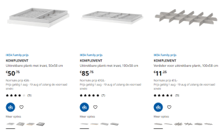 25% IKEA Family korting op geselecteerde kastinrichting voor PAX