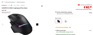 Logitech G502 X Plus muis voor €82,63 bij Media Markt