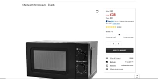 George Manual Microwave - Black – Only £38