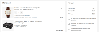 Gratis horlogedoos bij aankoop vanaf €129 bij Trendhim