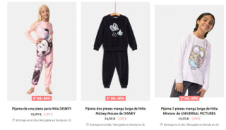 2 pijamas Disney Niñ@s por tan solo 5,99€
