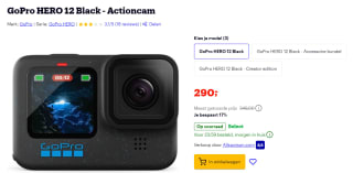 GoPro Hero 12 voor €290 bij Bol.com