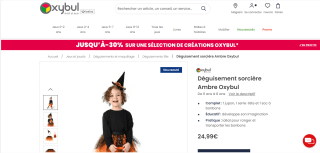 Déguisement sorcière Ambre Oxybul à 24,99€