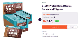 24 stuks MyProtein Baked Cookie Chocolate 75g voor €14,95 bij Ibood
