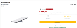 Starlink Mini Kit Router Zilver voor €199 bij Alternate