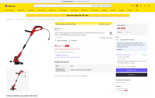 Desbrozadora Casals eléctrica por 39,99€