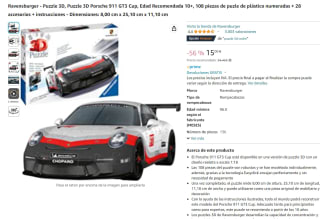 Puzzle 3D Ravensburger Porsche 911 GT3 Cup por 15€