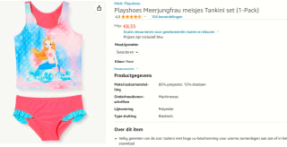 Playshoes UV-bescherming Tankini Mermaid voor €8,33 bij Amazon