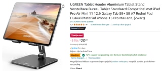 UGREEN Aluminium Verstelbare Tablet Houder voor €17,94 bij Amazon