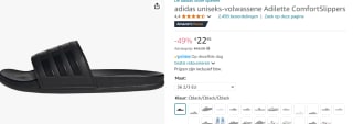 adidas Adilette Comfort sandalen €22,95met Amazon Prime