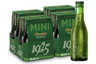 Alhambra Reserva 1925 MINI Pack de 24 Botellas x 22cl Cerveza Extra de Fermentación Lenta, 6.4% Alcohol por solo 18,04€