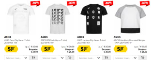 Alle Asics items voor 5 bij Sportkorting