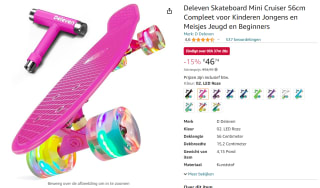Deleven Skateboard Mini Cruiser vanaf €46,74 bij Amazon