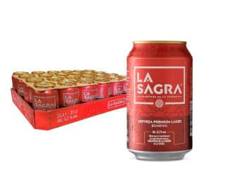 Caja 24 latas de 330ml La Sagra Cerveza Lager estilo Pilsner por solo 12,44€