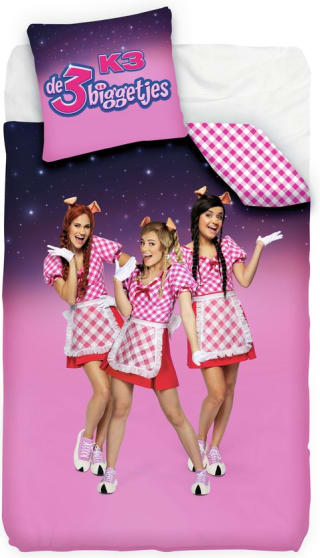 K3 Dekbedovertrek 3 Biggetjes, 140x200cm voor €22,59 bij Bol.com