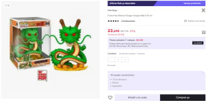 Funko Pop! Animation: DBZ - 10" Shenron Dragon - Dragon Ball Z por 23.69€ (Cuenta Nueva 10.85€)