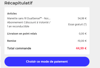 SONY PlayStation 5 DualSense Draadloze Controller - Zwart voor €39,99 dmv code bij CDiscount