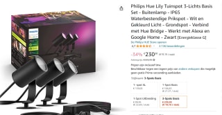 Philips Hue Lily starter pack met 3 spots voor €230,30 bij Amazon.nl