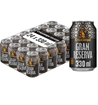 Pack Lata 24 x 33cl Cruzcampo Gran Reserva Cerveza Tostada por solo 15,65€