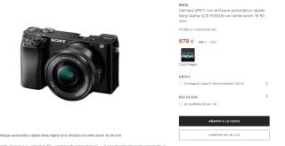 Sony Cámara APS-C con enfoque automático rápido Sony Alpha ILCE-6100LB + lente zoom 16-50 mm por 679€