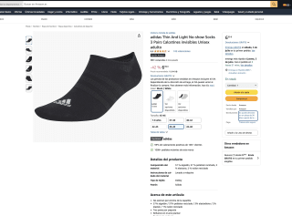 3 Pares Calcetines Adidas Thin invisibles Unisex adulto por solo 6,99€