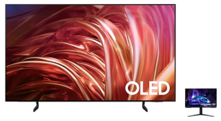 TV Samsung AI 55" 4K S85D + Monitor Gratis 24" en $13,999