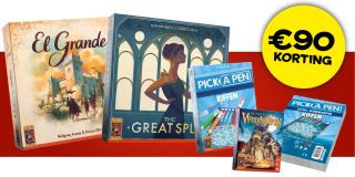 999 Games pakket met 4 spellen, zoals Ontmasker de Weerwolven en meer voor €49,99 bij 999 games