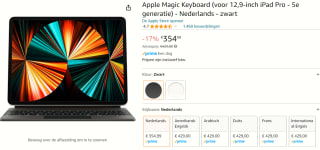 Apple Magic Keyboard voor Apple iPad Pro 12.9‑inch voor €354,99 bij Amazon