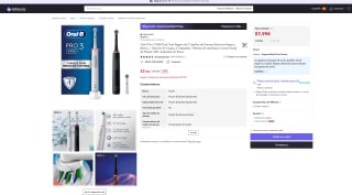 Oral-B Pro 3 3900 Dual Pacc Estación de Carga y 2 Cabezales 3 Modos de Cepillado y Control Visual de Presión 360° por 57,99€ (Nuevos usuarios por 34,79€)