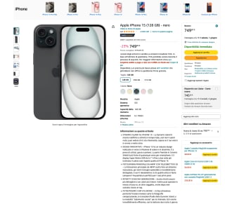 Apple iPhone 15 128GB por solo 749€